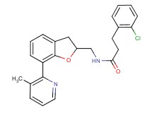 3-(2-chlorophenyl)-N-{[7-(3-methyl-2-pyridinyl)-2,3-dihydro-1-benzofuran-2-yl]methyl}propanamide
