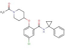 2-[(1-acetyl-4-piperidinyl)oxy]-5-chloro-N-(1-phenylcyclopropyl)benzamide