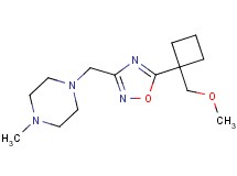 1-({5-[1-(methoxymethyl)cyclobutyl]-1,2,4-oxadiazol-3-yl}methyl)-4-methylpiperazine