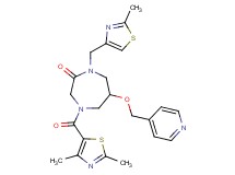 4-[(2,4-dimethyl-1,3-thiazol-5-yl)carbonyl]-1-[(2-methyl-1,3-thiazol-4-yl)methyl]-6-(4-pyridinylmethoxy)-1,4-diazepan-2-one