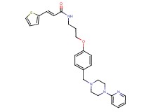 (2E)-N-[3-(4-{[4-(2-pyridinyl)-1-piperazinyl]methyl}phenoxy)propyl]-3-(2-thienyl)acrylamide