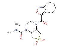 cis-N,N-dimethyl-4-(4,5,6,7-tetrahydro-2,1-benzisoxazol-3-ylcarbonyl)hexahydrothieno[3,4-b]pyrazine-1(2H)-carboxamide 6,6-dioxide