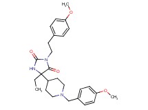 5-ethyl-5-[1-(4-methoxybenzyl)-4-piperidinyl]-3-[2-(4-methoxyphenyl)ethyl]-2,4-imidazolidinedione