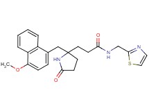 3-{2-[(4-methoxy-1-naphthyl)methyl]-5-oxo-2-pyrrolidinyl}-N-(1,3-thiazol-2-ylmethyl)propanamide