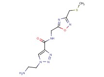1-(2-aminoethyl)-N-({3-[(methylthio)methyl]-1,2,4-oxadiazol-5-yl}methyl)-1H-1,2,3-triazole-4-carboxamide