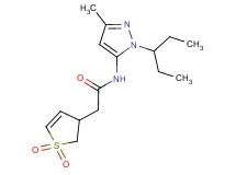 2-(1,1-dioxido-2,3-dihydro-3-thienyl)-N-[1-(1-ethylpropyl)-3-methyl-1H-pyrazol-5-yl]acetamide
