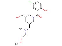 4-chloro-2-[((3S*,5R*)-3-(hydroxymethyl)-5-{[(2-methoxyethyl)(methyl)amino]methyl}piperidin-1-yl)carbonyl]phenol
