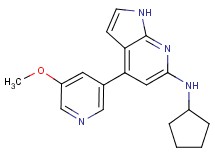 N-cyclopentyl-4-(5-methoxypyridin-3-yl)-1H-pyrrolo[2,3-b]pyridin-6-amine