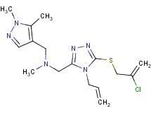 ({4-allyl-5-[(2-chloro-2-propen-1-yl)thio]-4H-1,2,4-triazol-3-yl}methyl)[(1,5-dimethyl-1H-pyrazol-4-yl)methyl]methylamine