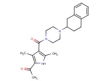 1-(3,5-dimethyl-4-{[4-(1,2,3,4-tetrahydro-2-naphthalenyl)-1-piperazinyl]carbonyl}-1H-pyrrol-2-yl)ethanone