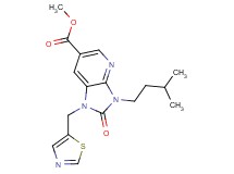 methyl 3-(3-methylbutyl)-2-oxo-1-(1,3-thiazol-5-ylmethyl)-2,3-dihydro-1H-imidazo[4,5-b]pyridine-6-carboxylate