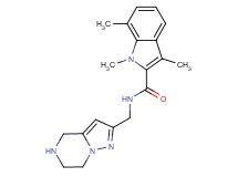 1,3,7-trimethyl-N-(4,5,6,7-tetrahydropyrazolo[1,5-a]pyrazin-2-ylmethyl)-1H-indole-2-carboxamide hydrochloride