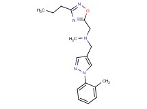 N-methyl-1-[1-(2-methylphenyl)-1H-pyrazol-4-yl]-N-[(3-propyl-1,2,4-oxadiazol-5-yl)methyl]methanamine