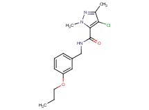 4-chloro-1,3-dimethyl-N-(3-propoxybenzyl)-1H-pyrazole-5-carboxamide