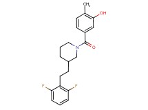 5-({3-[2-(2,6-difluorophenyl)ethyl]-1-piperidinyl}carbonyl)-2-methylphenol