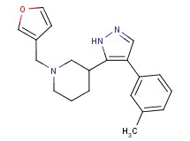 1-(3-furylmethyl)-3-[4-(3-methylphenyl)-1H-pyrazol-5-yl]piperidine