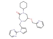 1-cyclohexyl-6-(2-pyridinylmethoxy)-4-{[1-(2-pyrimidinyl)-1H-pyrrol-2-yl]methyl}-1,4-diazepan-2-one