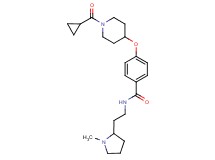 4-{[1-(cyclopropylcarbonyl)-4-piperidinyl]oxy}-N-[2-(1-methyl-2-pyrrolidinyl)ethyl]benzamide