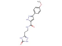 3-(4-methoxyphenyl)-N-[2-(5-oxo-4,5-dihydro-1H-1,2,4-triazol-3-yl)ethyl]-1H-pyrazole-5-carboxamide