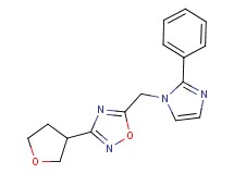 5-[(2-phenyl-1H-imidazol-1-yl)methyl]-3-(tetrahydrofuran-3-yl)-1,2,4-oxadiazole