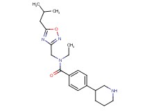 N-ethyl-N-[(5-isobutyl-1,2,4-oxadiazol-3-yl)methyl]-4-piperidin-3-ylbenzamide