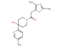 1-[(2,4-dimethyl-1,3-thiazol-5-yl)acetyl]-4-(5-methylpyridin-2-yl)piperidin-4-ol