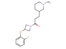 3-{3-[3-(2-fluorophenoxy)-1-azetidinyl]-3-oxopropyl}-1-methylpiperidine