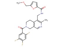 5-(methoxymethyl)-N-{[3-methyl-7-(2,4,5-trifluorobenzoyl)-5,6,7,8-tetrahydro-2,7-naphthyridin-4-yl]methyl}-2-furamide