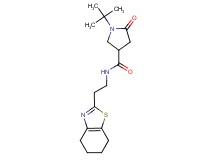 1-tert-butyl-5-oxo-N-[2-(4,5,6,7-tetrahydro-1,3-benzothiazol-2-yl)ethyl]-3-pyrrolidinecarboxamide