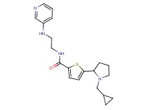 5-[1-(cyclopropylmethyl)-2-pyrrolidinyl]-N-[2-(3-pyridinylamino)ethyl]-2-thiophenecarboxamide