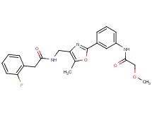 2-(2-fluorophenyl)-N-[(2-{3-[(methoxyacetyl)amino]phenyl}-5-methyl-1,3-oxazol-4-yl)methyl]acetamide