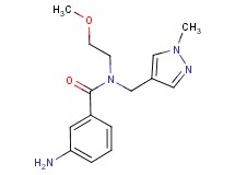 3-amino-N-(2-methoxyethyl)-N-[(1-methyl-1H-pyrazol-4-yl)methyl]benzamide