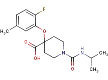 4-(2-fluoro-5-methylphenoxy)-1-[(isopropylamino)carbonyl]piperidine-4-carboxylic acid