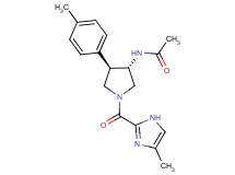 N-[(3S*,4R*)-1-[(4-methyl-1H-imidazol-2-yl)carbonyl]-4-(4-methylphenyl)pyrrolidin-3-yl]acetamide