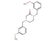 1-(3-methoxybenzyl)-4-[3-(methylthio)benzyl]-2-piperazinone