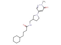 4-cyclohexyl-N-{[1-(1-methyl-6-oxo-1,6-dihydro-4-pyridazinyl)-3-pyrrolidinyl]methyl}butanamide