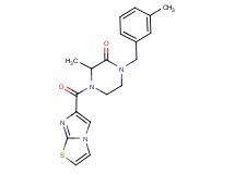 4-(imidazo[2,1-b][1,3]thiazol-6-ylcarbonyl)-3-methyl-1-(3-methylbenzyl)piperazin-2-one