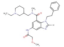 N-[(1-ethyl-3-piperidinyl)methyl]-5-[(methoxyacetyl)amino]-N-methyl-1-(2-phenylethyl)-1H-benzimidazole-7-carboxamide