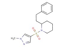 1-[(1-methyl-1H-pyrazol-4-yl)sulfonyl]-2-(2-phenylethyl)piperidine