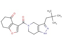 3-{[3-(2,2-dimethylpropyl)-1,4,6,7-tetrahydro-5H-pyrazolo[4,3-c]pyridin-5-yl]carbonyl}-6,7-dihydro-1-benzofuran-4(5H)-one