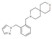 9-[2-(1H-pyrazol-1-ylmethyl)benzyl]-3-oxa-9-azaspiro[5.5]undecane