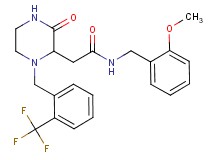 N-(2-methoxybenzyl)-2-{3-oxo-1-[2-(trifluoromethyl)benzyl]-2-piperazinyl}acetamide