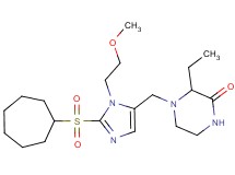 4-{[2-(cycloheptylsulfonyl)-1-(2-methoxyethyl)-1H-imidazol-5-yl]methyl}-3-ethyl-2-piperazinone