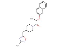 4-[(3-methyl-1,2,4-oxadiazol-5-yl)methyl]-1-[2-(2-naphthyloxy)propanoyl]piperidine