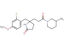 5-(2-fluoro-4-methoxybenzyl)-5-[3-(3-methyl-1-piperidinyl)-3-oxopropyl]-2-pyrrolidinone