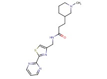 3-(1-methyl-3-piperidinyl)-N-{[2-(2-pyrimidinyl)-1,3-thiazol-4-yl]methyl}propanamide