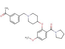 1-[3-({4-[5-methoxy-2-(1-pyrrolidinylcarbonyl)phenoxy]-1-piperidinyl}methyl)phenyl]ethanone