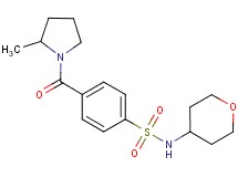 4-[(2-methyl-1-pyrrolidinyl)carbonyl]-N-(tetrahydro-2H-pyran-4-yl)benzenesulfonamide