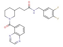 N-(3,4-difluorobenzyl)-3-[1-(5-quinoxalinylcarbonyl)-3-piperidinyl]propanamide