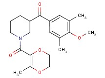 (4-methoxy-3,5-dimethylphenyl){1-[(3-methyl-5,6-dihydro-1,4-dioxin-2-yl)carbonyl]-3-piperidinyl}methanone